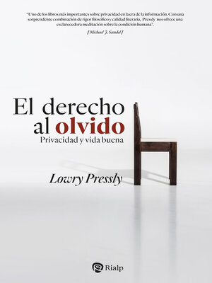 cover image of El derecho al olvido